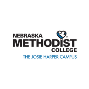 Nebraska Methodist College logo with a blue heart and dove graphic.