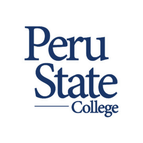 Peru State College logo in blue text on a white background.