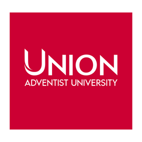Union Adventist University logo with white text on a red square background.