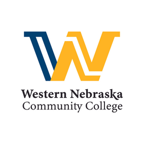 Western Nebraska Community College logo with blue and yellow overlapping "W" design.
