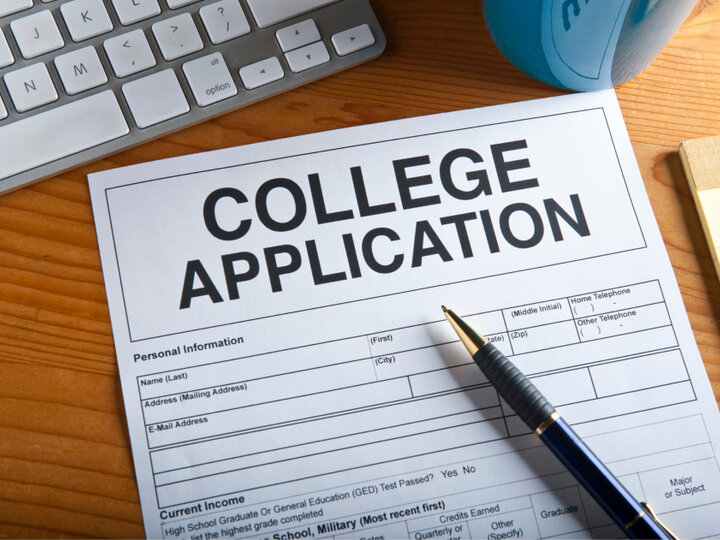 College Application on Desk